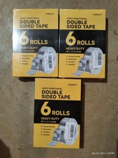 18 Rolls Heavy Duty Multi-Functional Double Sided Tape 6 Rolls Each 40'' x 1.2"