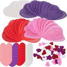 126 Pcs Valentine'S Day Heart Doilies Card Crafts for Kids - Valentine Day Craf