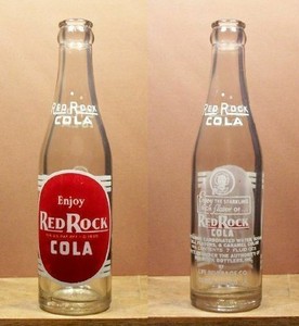Red Rock Cola ACL 7 oz Soda Pop Bottle Life Beverage Cedar Rapids Iowa 474