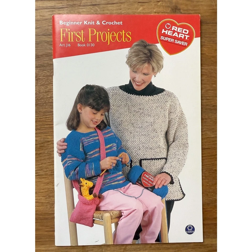 Lot of 3 Red Heart Knit & Crochet Pattern Booklets Vintage - Image 2 of 4