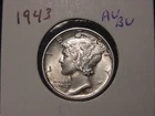 1943 MERCURY DIME AU BU POPULAR DATE SHIPS FREE