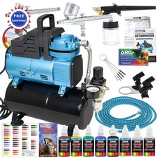 Master Airbrush Cool Runner Dual Fan Air Compressor with Storage Tank -