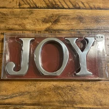 JOY - 4” Tall Letters Spelling JOY, Home Decoration, Christmas Decoration. Metal