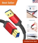 Fast 5Gbps USB 3.0 A to B Cable - 3.3ft Nylon Braided for Scanners & Printers