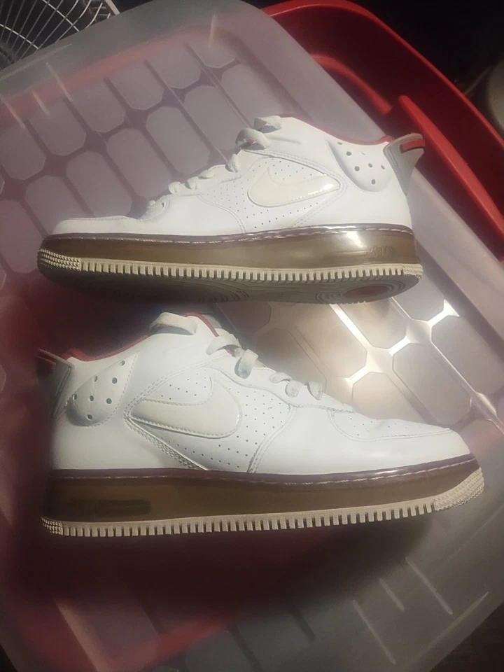 '08 Nike Air Jordan Fusion AFJ 6 5/8th 343095-161 para hombre talla 7,5 blanco rojo universitario Foto 3 de 4