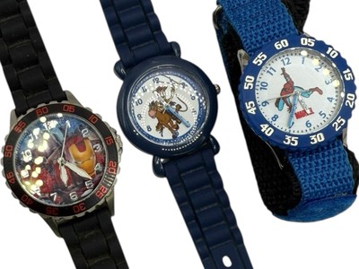 Disney Boys Watch Lot Iron Man Marvel Spider-Man Woody Toy Story New Batteries