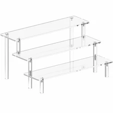 Acrylic Display Stand Risers, 3 Tier Perfume Stand Organizer, Clear Cupcake S...
