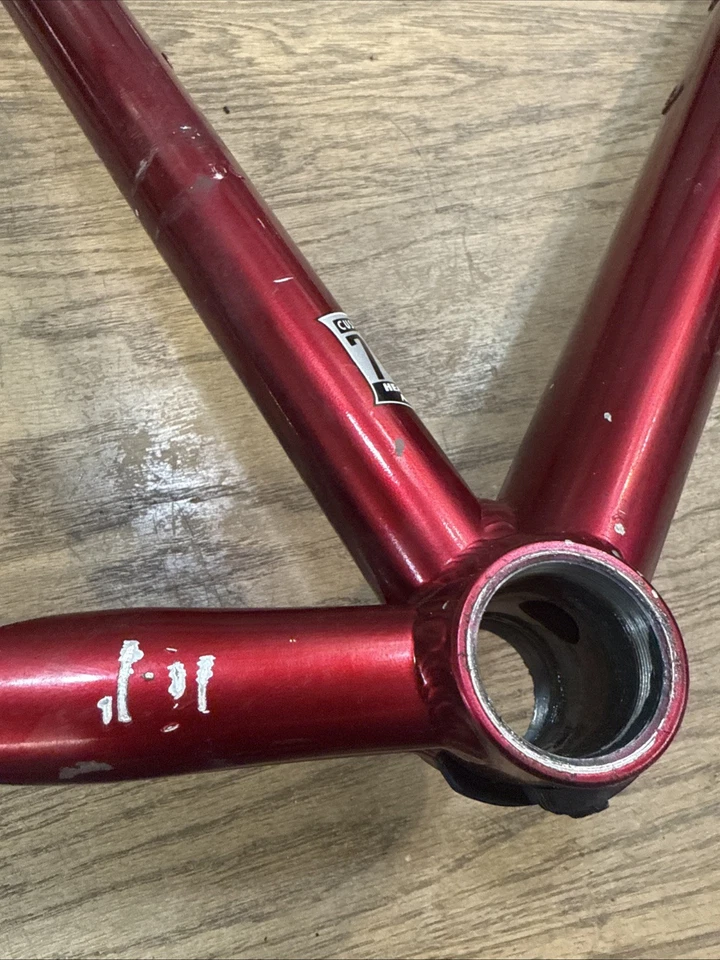 Cuadro de bicicleta de carretera de aluminio GT ZR2000 con borde horquilla de carbono rojo 1999 grande Foto 3 de 4
