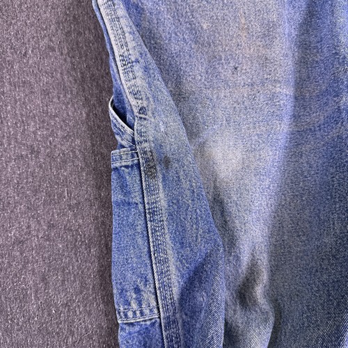 Carhartt Herren blau Dungree Fit lose gerade Arbeit Zimmermann Jeans Größe 34x32 - Bild 9 von 22