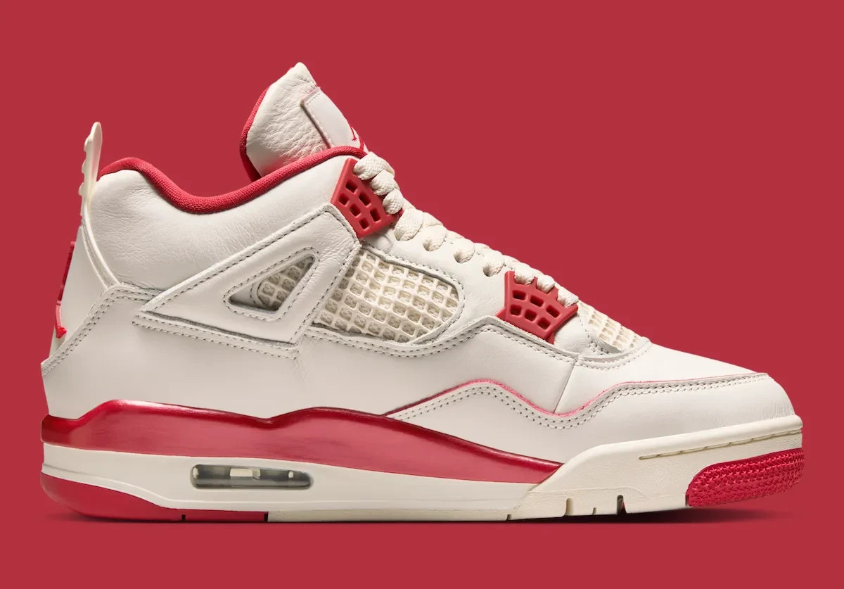Nike Air Jordan 4 Retro Shoes Pale Ivory Sierra Red HV0823-108