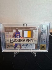 2009 Playoff National Treasures Kobe Bryant Biography Patch Auto /25 BGS 8.5/10