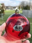 Blenko Glass Ruby Red Solid  Glass Ornament