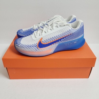 Nike Court Air Zoom Vapor 11 HC Tennis Shoes DR6966-105 Size 8 White Hyper Royal