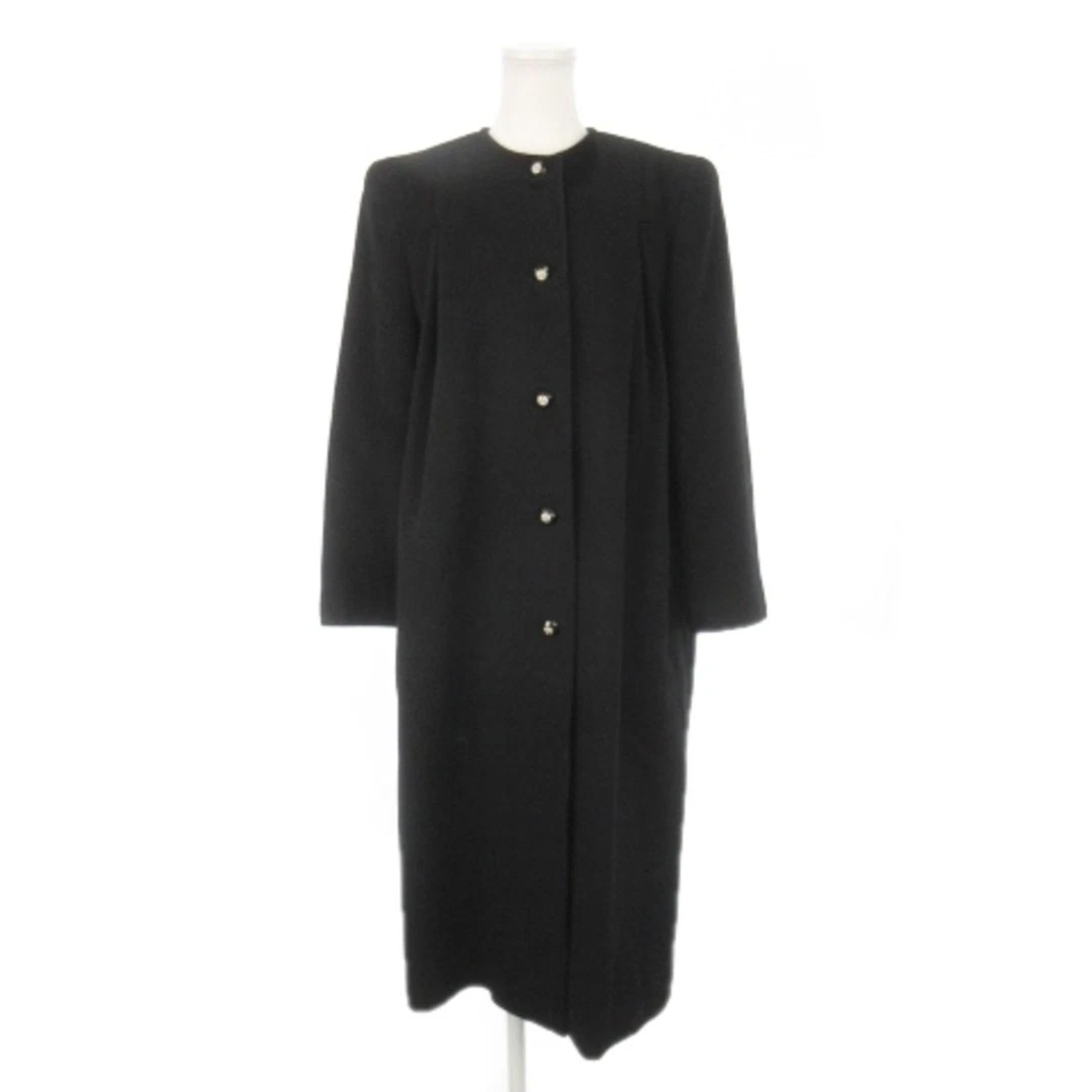 Valentino Garavani cappotto vintage senza colletto lungo misto lana cashmere tuck us
