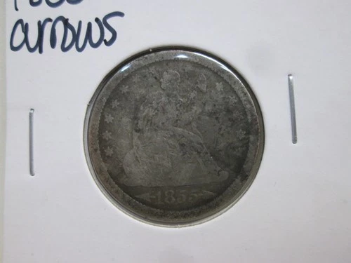 1855 US SEATED LIBERTY QUARTER WITH ARROWS