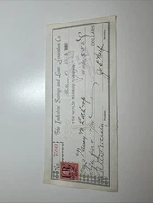 R155 - Industrial Savings & Loan Association - Bank Check - Bellevue OH - 1898