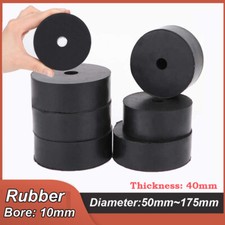 Solid Round Rubber Anti-Vibration Block Machine Foot Pad 40mm Thick，Dia 50~175mm