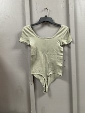 So Juniors Green Bodysuit Small Short Sleeve Ribbed