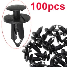 100pc Clips for Hole Plastic Rivets Retainer Fender Bumper Push Pin Fastener 8mm