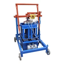 Hand-propelled Hollow Soil Block Brick Molding Machine with Wheels 220V 550W*2