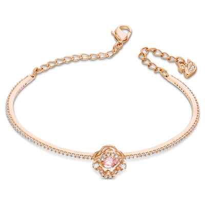 【Swarovski】Sparkling Dance Clover バングル 5516476 Swarovski Una Bangle Clover, Pink, Rose Gold-Tone Plated
