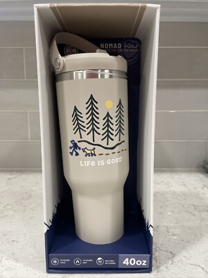 MOUNTAIN HIKING Life Is Good 40oz Nomad Steel Travel Tumbler w