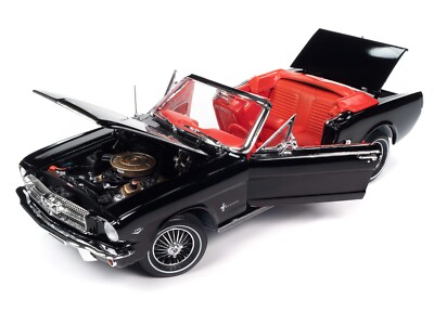 AUTOWORLD AMM1312 1:18 1964.5 FORD MUSTANG CONVERTIBLE (RAVEN