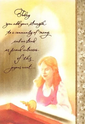 Congratulations Bat Mitzvah Woman Daughter of Israel Hallmark Greeting Card - Photo 1/3