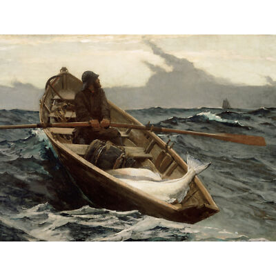 Winslow Homer Nebel Warnung Gemälde Wandbild Leinwanddruck 18 x 24 Zoll