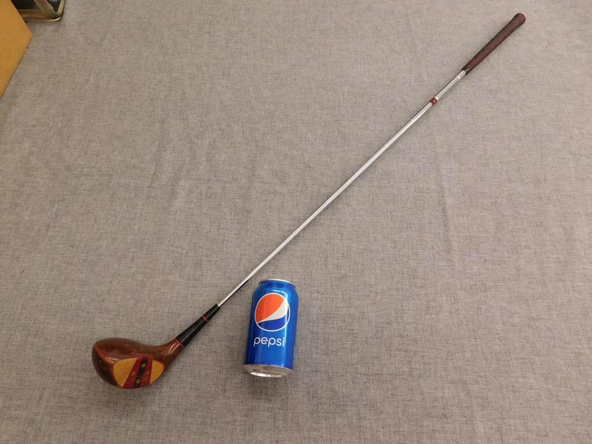 AR LOU HAMEL PERSIMMON REG. NO. 4150 DRIVER STEEL SHAFT+LEATHER