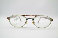 Vintage Puma P 676 Green Brown Black Oval Glasses Eyeglass Frame NOS