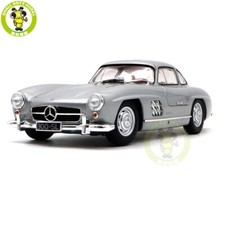 1/18 Benz 300SL 1954 Minichamps Silver Diecast Model Toy Car Gifts For Father