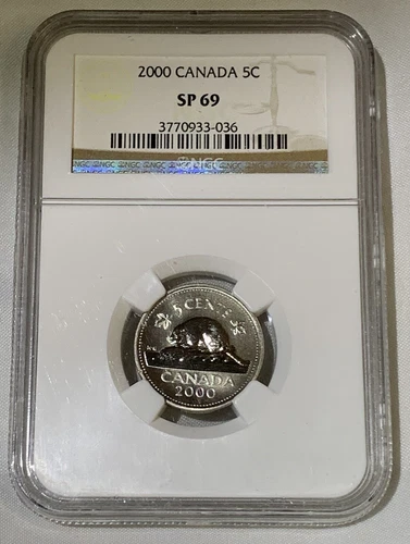 2002-P CANADA 5 CENTS SP 69 NGC COIN ONLY 1 GRADED HIGHER not silver