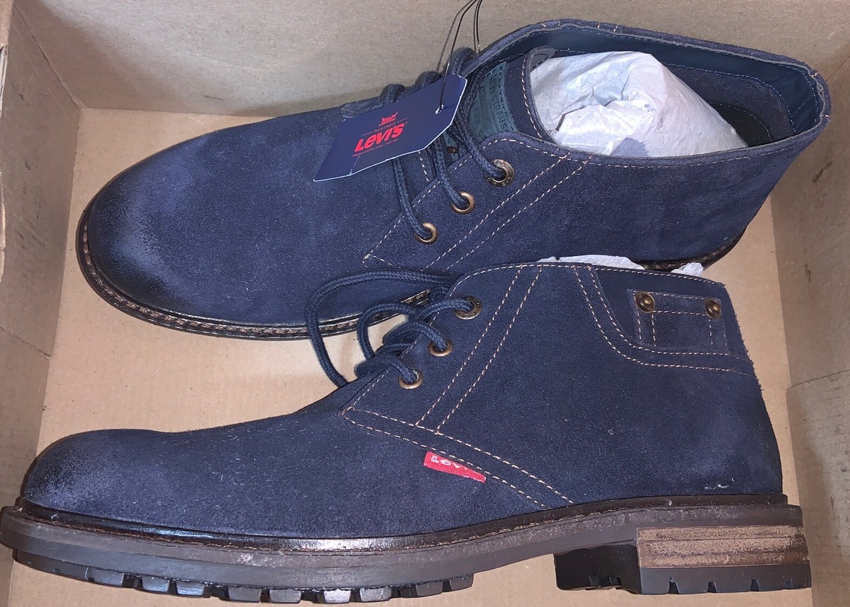 Levi’s Men’s Cambridge Navy Suede Boots, Size 9.5 M Levi main image 4