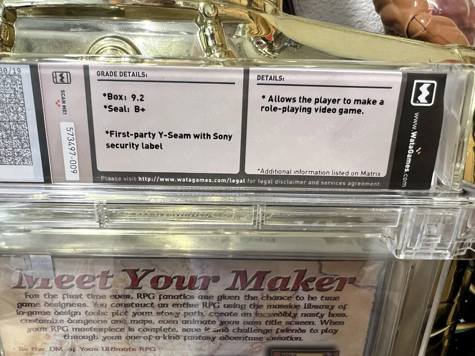 2000 Playstation PS1 RPG Maker Graded WATA 9.2 B+ Seal BRAND NEW SEALED - Image 4 of 4