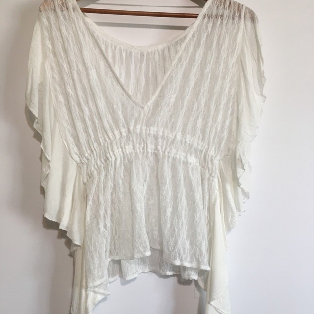 free people ivory blouse