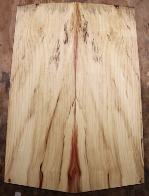 Curly red flame box elder maple drop top .29'' thk bass guitar tonewood 2648