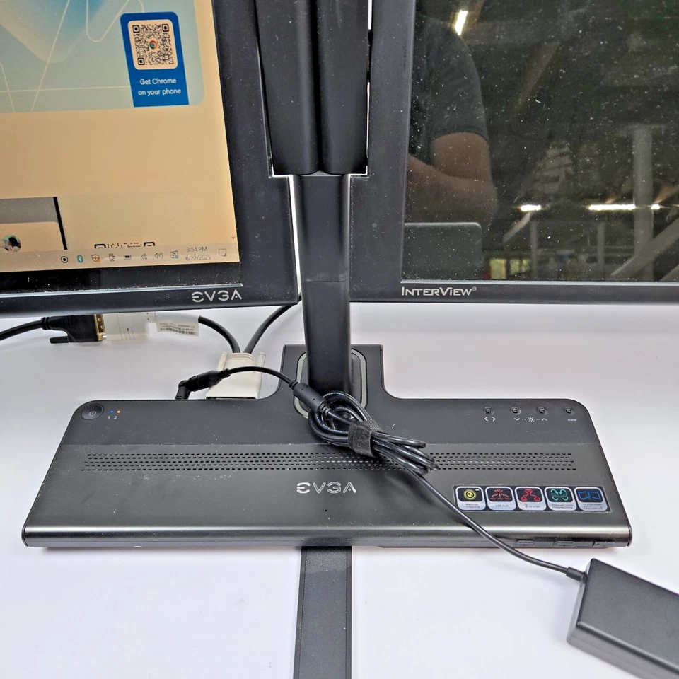 EVGA InterView 1700 17 inch Dual Monitor System - USB Hub Webcam 1440x900 - Image 3 of 4