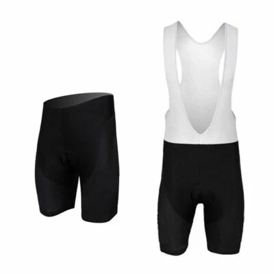 Schwarze Gepolsterte Radhosen / Trägerhose Unisex Cycling Shorts / Bib Shorts - Bild 1 von 4