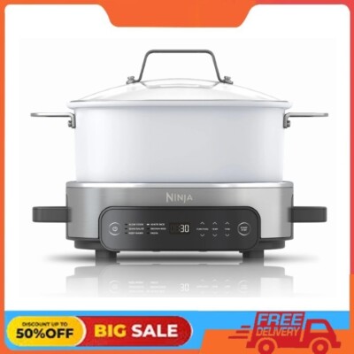 Ninja Foodi qt Everyday PossibleCooker, Stainless Steel/White, Multi  Cooker