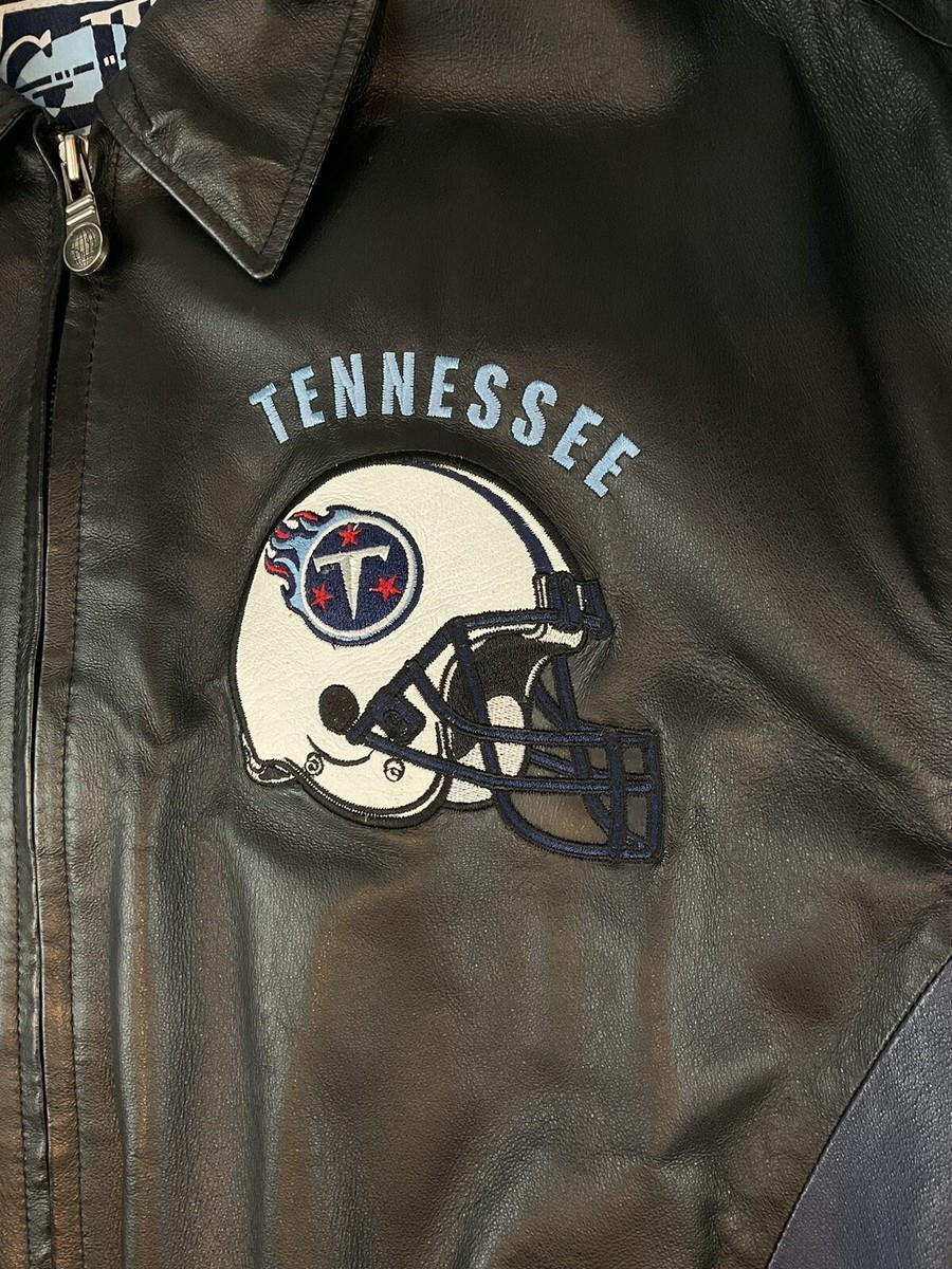G-III NFL Tennessee Titans 100% Leather Collared Jacket XL