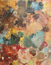 Vintage abstract impressionism oil painting