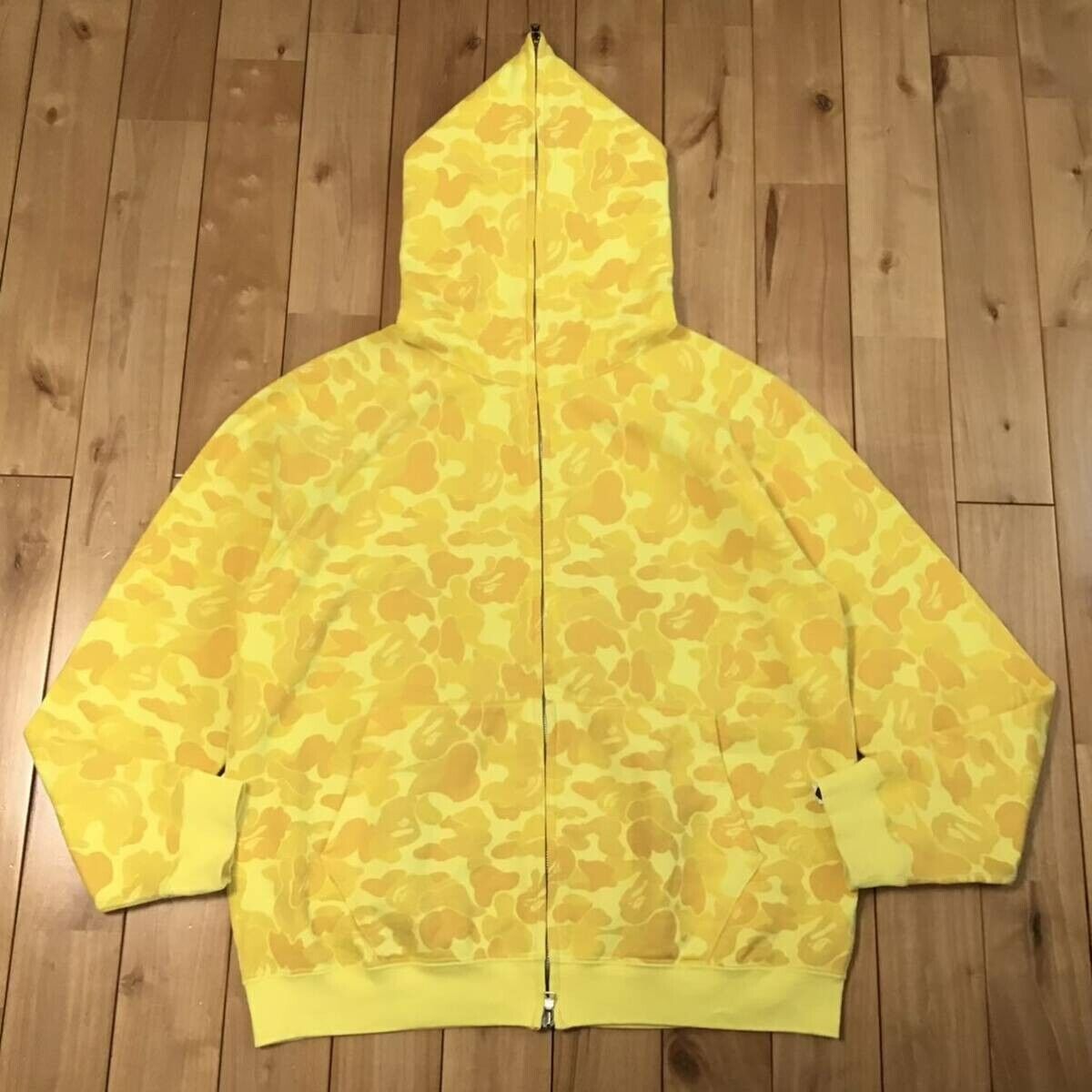 KIDS store color camo BAPE Full zip hoodie Yellow A Bathing KIDS store color camo BAPE Full zip hoodie Yellow A Bathing