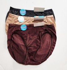 3 Vanity Fair Illumination Hi-Cut Brief Panty Multi 13108 Sz 6/M - NWT