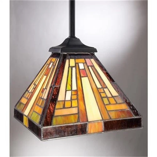 Quoizel TFST1508VB Transitional Stephen Tiffany Mini Pendant, Brown - 2 Pack - Picture 5 of 5