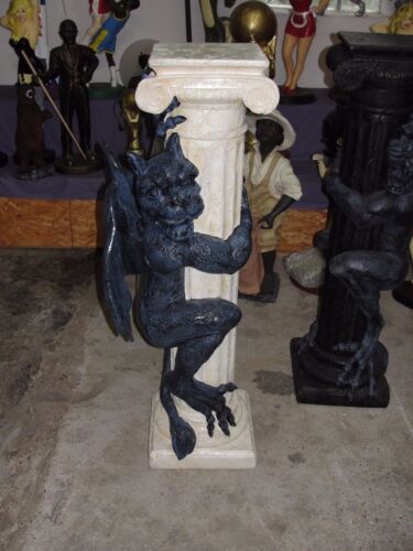 Gargoyle Säule Figur Möbel Drachen Fantasy Raumteiler Dragon Drache Gothic  SW - Bild 1 von 6
