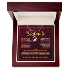To My Soulmate Necklace For Women, Funny Gifts, Custom Presents For Wife