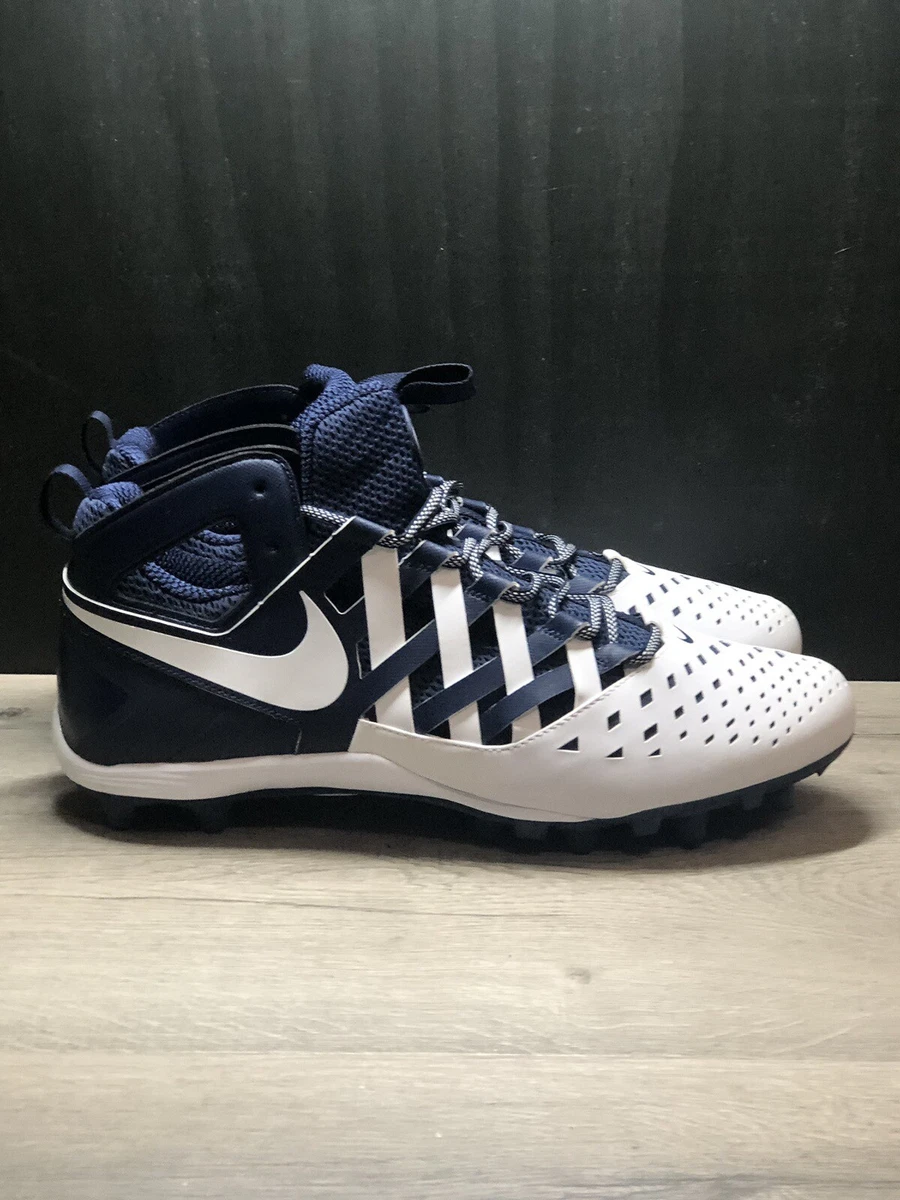 Huarache 5 men's top lacrosse cleats - navy/white