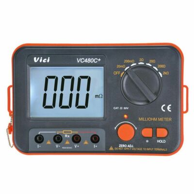6.93'' Milli-ohm Meter LCD Backlit 4 Wire Test Low Resistance Multimeter 6 Range