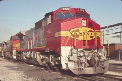 ATSF 866 C40-8W CHICAGO IL (SANTA FE) ORIGINAL SLIDE 01-25-93 T8-3 | eBay